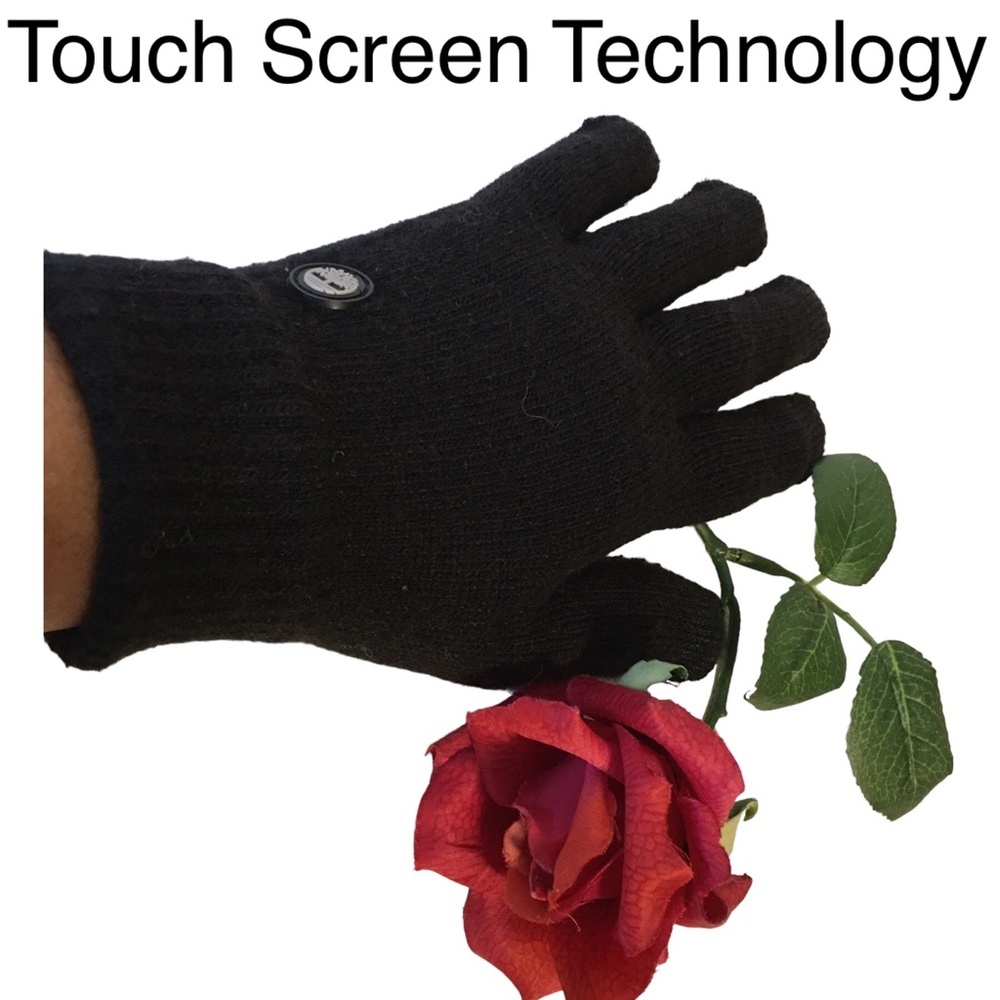 Timberland gloves touch screen technology black OSFM NWOT